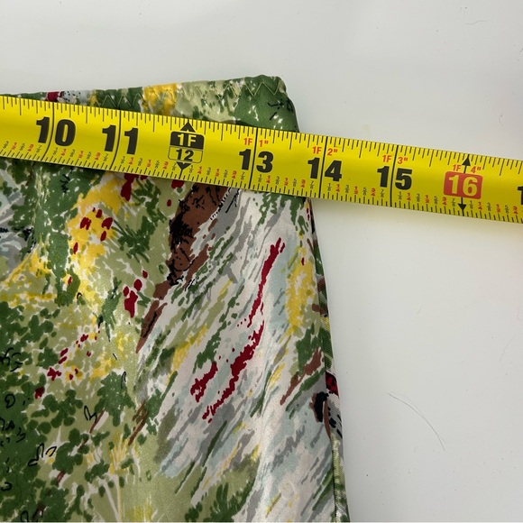 Vintage Gap Y2K Barn Equestrian Country Print Silk Slip Pull on Skirt Size 2 - Picture 11 of 16